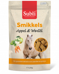 Subli Smikkels Appel&Wortel zak 1,5 kg.